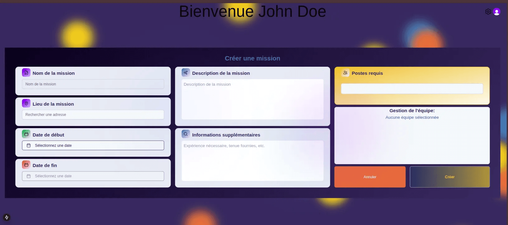 Résultat final création de mission Cet Extra