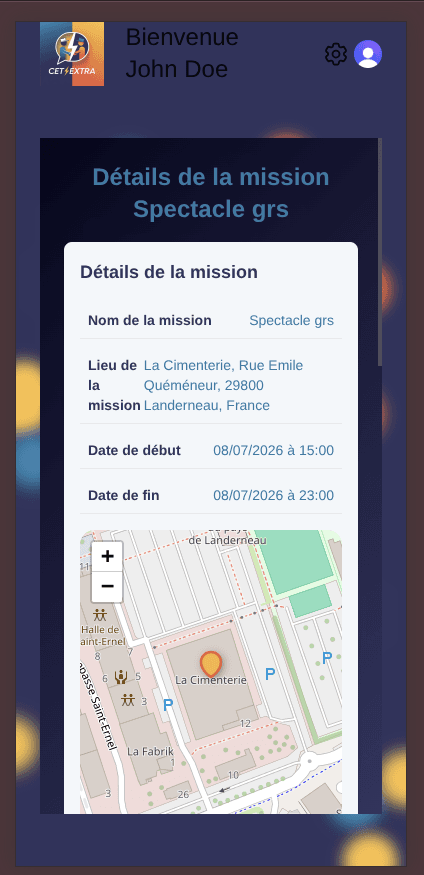 Détail de la mission version mobile